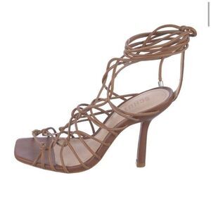 Schutz Authentic Solid Brown Gladiator High Heel Sandals 6.5